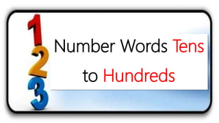 Number Words Tens
to Hundreds
 