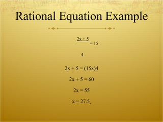 2x5 Math Equation Example Math Project 2ppt | PPT
