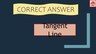 CORRECT ANSWER
Tangent
Line
 