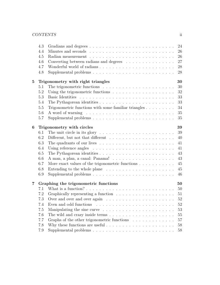 Math Trigonometry Notes Math Trigonometry Notes