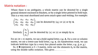Matrix notation :
 