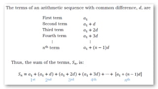 ILLUSTRATING AN ARITHMETIC SEQUENCE, GEOMETRIC SEQUENCE, POLYNOMIALS | PPTX