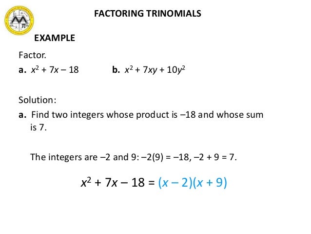 67 math factor 3 10 : MIT Syllabus 2 Lesson Math Polynomials
