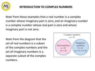 MIT Math Syllabus 10-3 Lesson 5: Complex numbers | PPTX