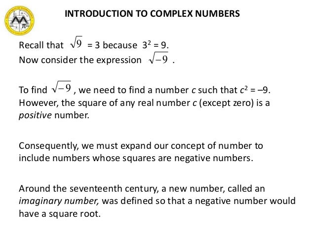 Mit Math Syllabus 10 3 Lesson 5 Complex Numbers