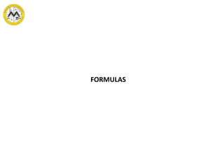 FORMULAS
 