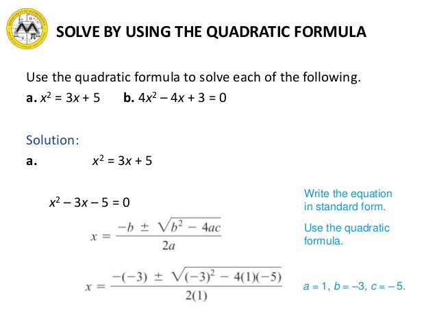 Mit Math Syllabus 10 3 Lesson 7 Quadratic Equations Mit Math Syllabus 10 3 Lesson 7 Quadratic Equations
