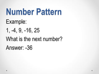Mathematics 10 - Lesson 1: Number Pattern | PPT