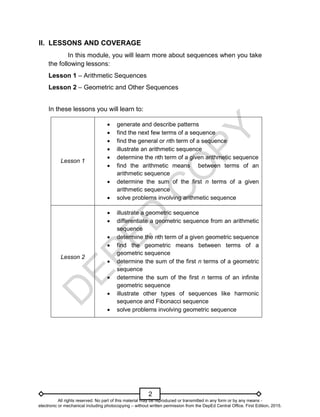 Mathematics 10 Learning Modules Quarter 1 | PDF
