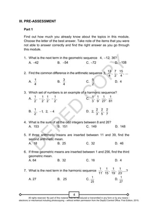 Mathematics 10 Learning Modules Quarter 1 | PDF