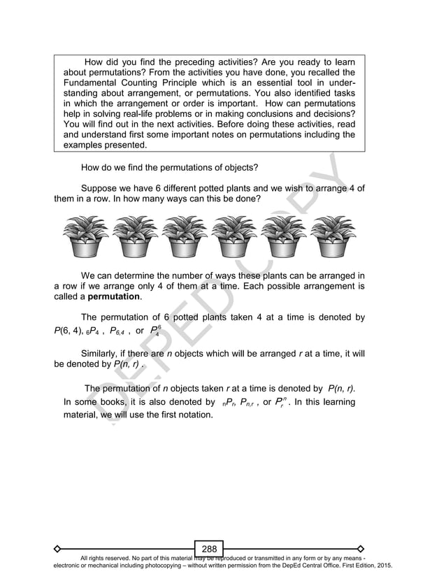 Mathematics 10 Learner’s Material Unit 3