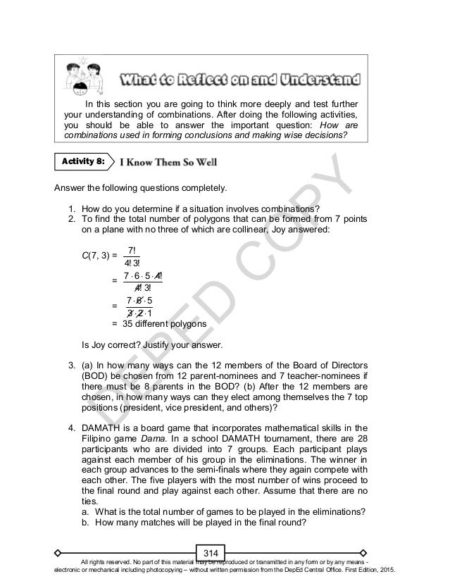 Mathematics 10 Learner’s Material Unit 3