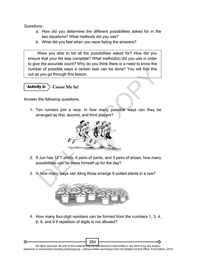 Math learners material grade 10 quarter 3