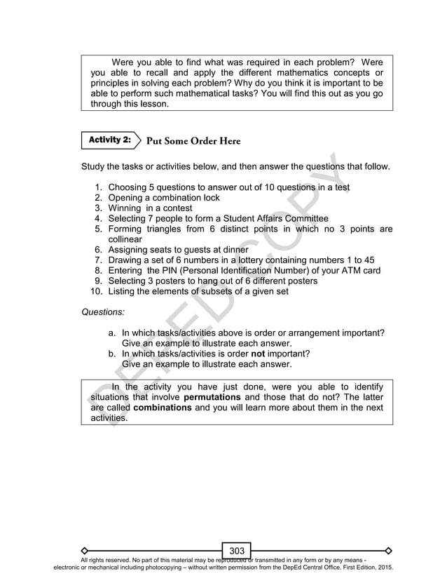 Math learners material grade 10 quarter 3