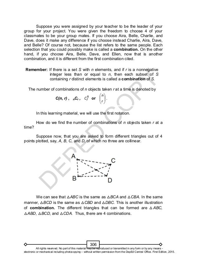 Math learners material grade 10 quarter 3