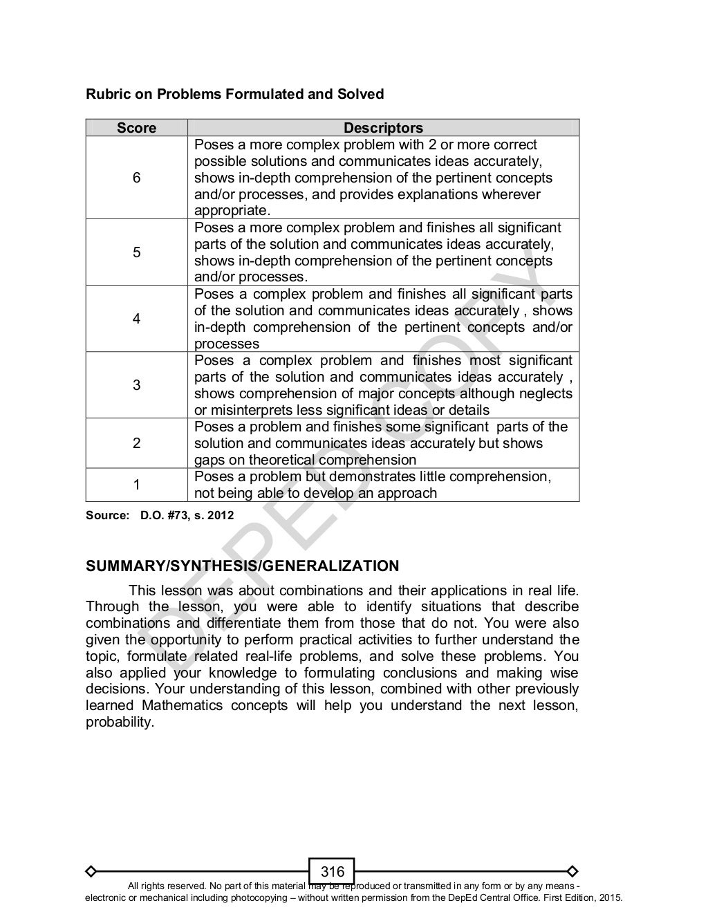 Math learners material grade 10 quarter 3