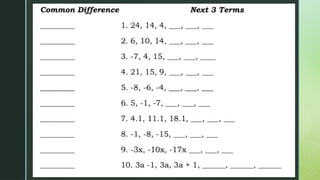 Mathematics 10 Quarter 1 : Arithmetic Sequence | PPTX