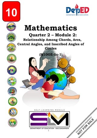 Mathematics
Quarter 2 – Module 2:
Relationship Among Chords, Arcs,
Central Angles, and Inscribed Angles of
Circles
(M10GE-lic-1)
1
10
 