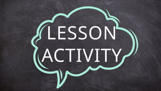 LESSON
ACTIVITY
 