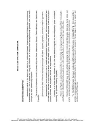 D
E
P
E
D
C
O
P
Y
All rights reserved. No part of this material may be reproduced or transmitted in any form or by any means -
electronic or mechanical including photocopying – without written permission from the DepEd Central Office. First Edition, 2015.
 