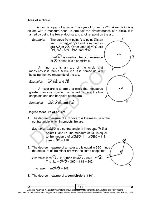 math 10 unit 2 lm 10 6 circles and arcs form k