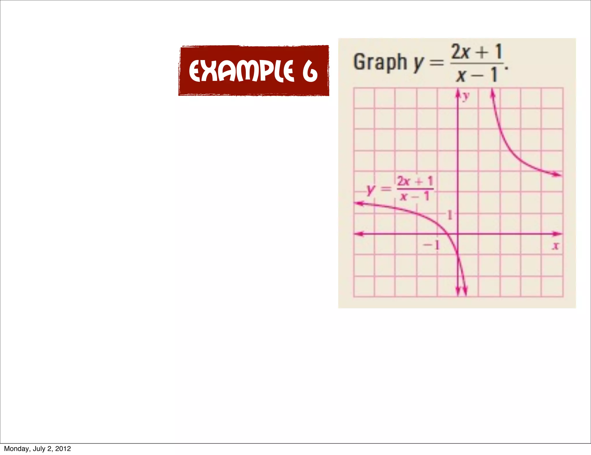 Example 6
Monday, July 2, 2012