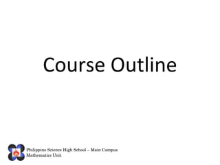 Course Outline