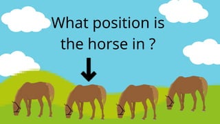 What position is
the horse in ?
 