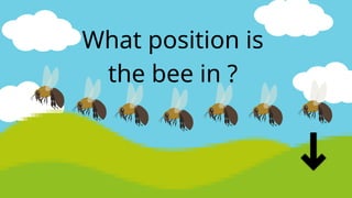 What position is
the bee in ?
 