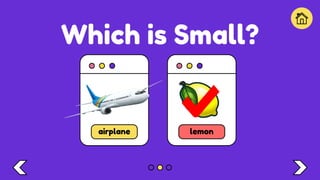Which is Small?
airplane lemon
 