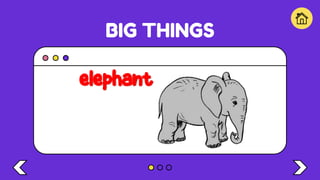 BIG THINGS
elephant
 