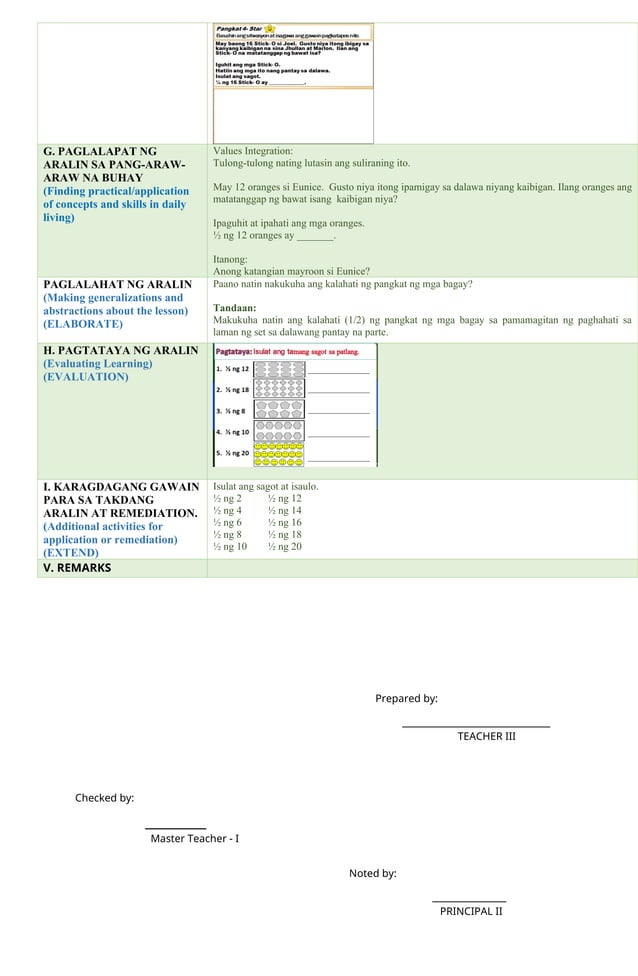 Math Grade 2 Classroom Observation T 3q Docx