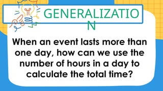 Time In Days Understanding and Calculating Elapsed Time Using Timetables in Daily ...