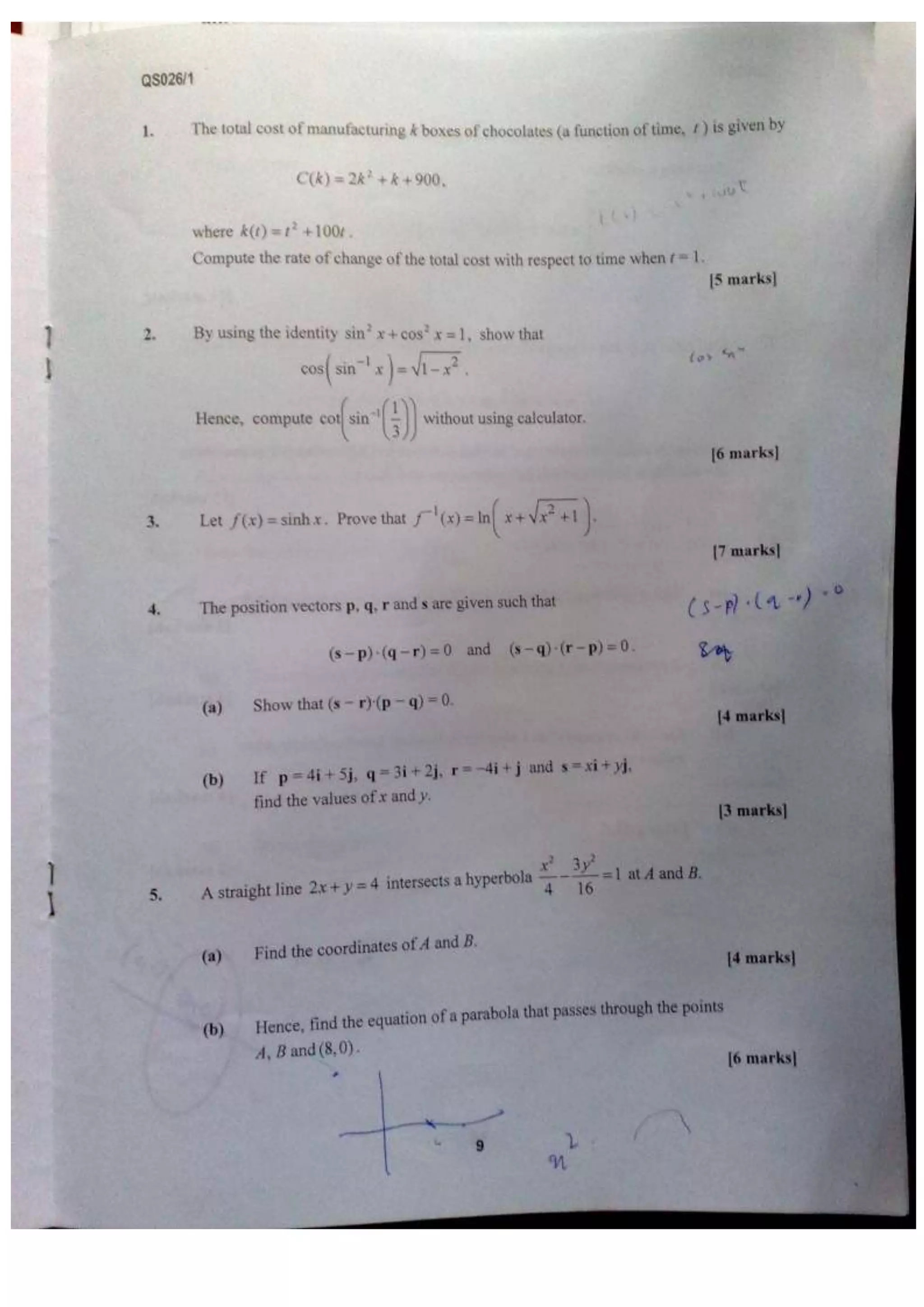 Math 2007 pspm2 | PDF