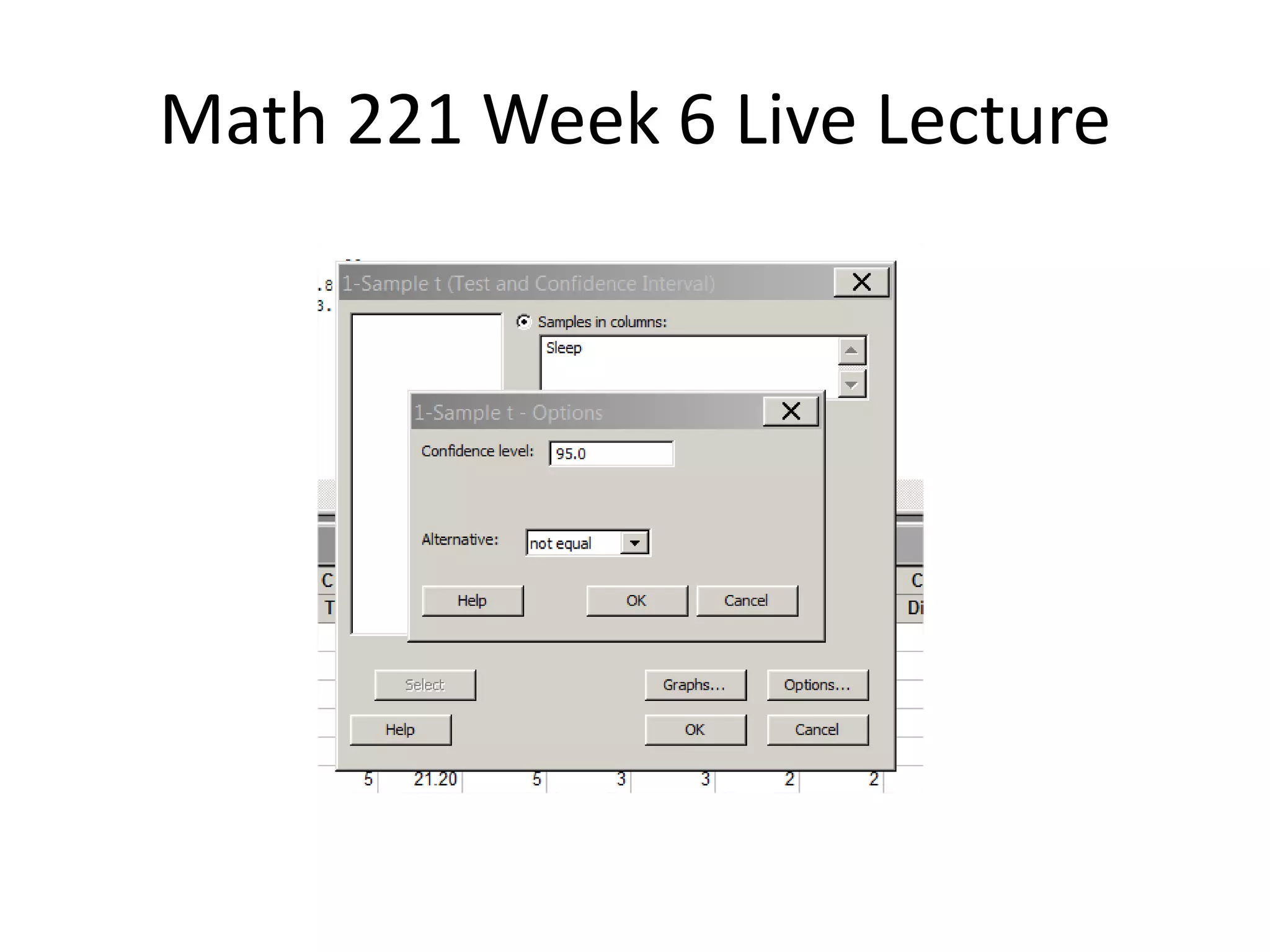 Math 221 Week 6 Live Lecture
 