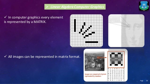 what is linear algebra used for in computer science