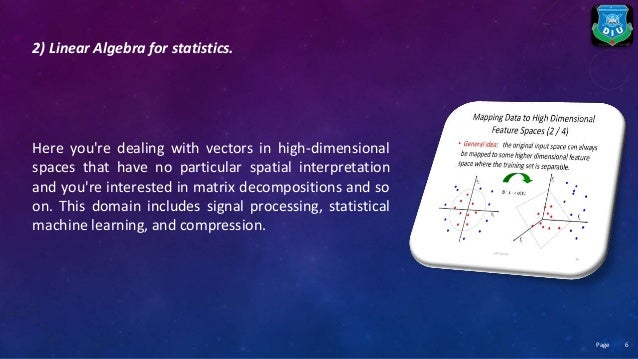 Applications of linear algebra in computer science