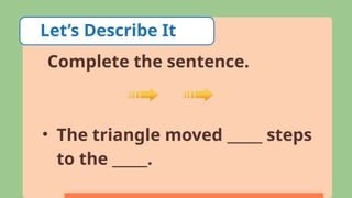 Sentence Triangle 2nd Grade Geometry: Understanding and Drawing Slides (Translations) of ...