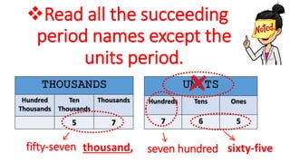 Reading and Writing Numbers up to 10 000 (Math 3) | PPT