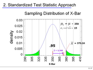11.17
2. Standardized Test Statistic Approach
 