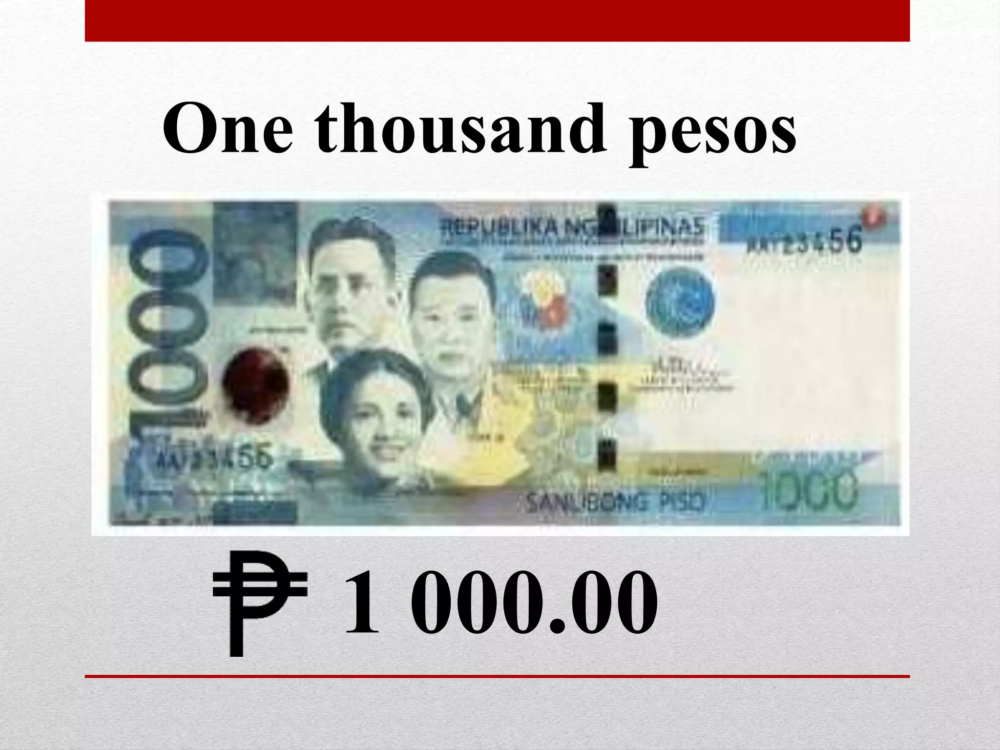 1 000.00
One thousand pesos
 