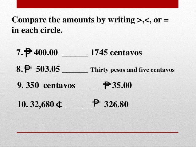 math 3 philippine money