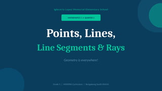 Line Segment Geometry Example In Math 3 Book Understanding Points, Lines, Line Segments & Rays in Grade 3 Geometry ...