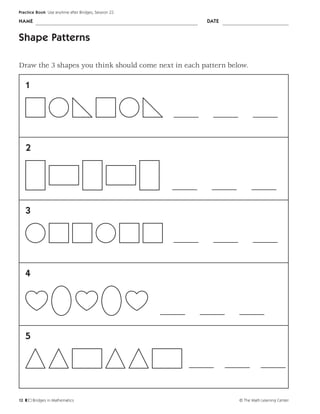 K4 Math Math K4 practice book | PDF