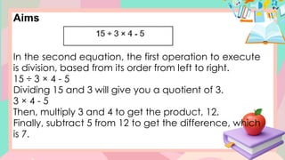 Comprehensive Math 4 Lesson on Order of Operations Using MDAS Rules | PPTX