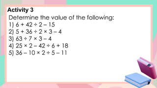 Comprehensive Math 4 Lesson on Order of Operations Using MDAS Rules | PPTX