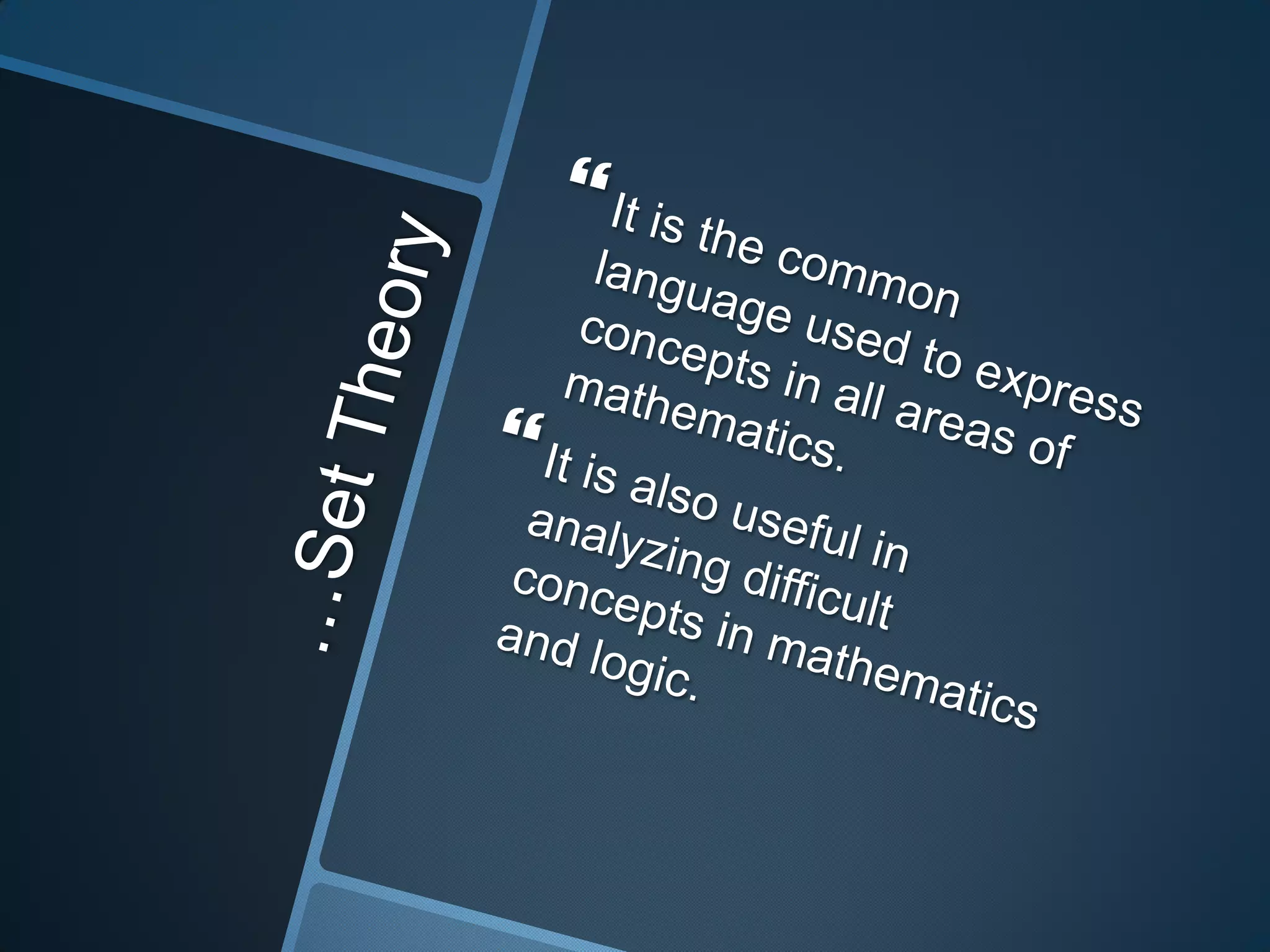 Logic and set theory ppt