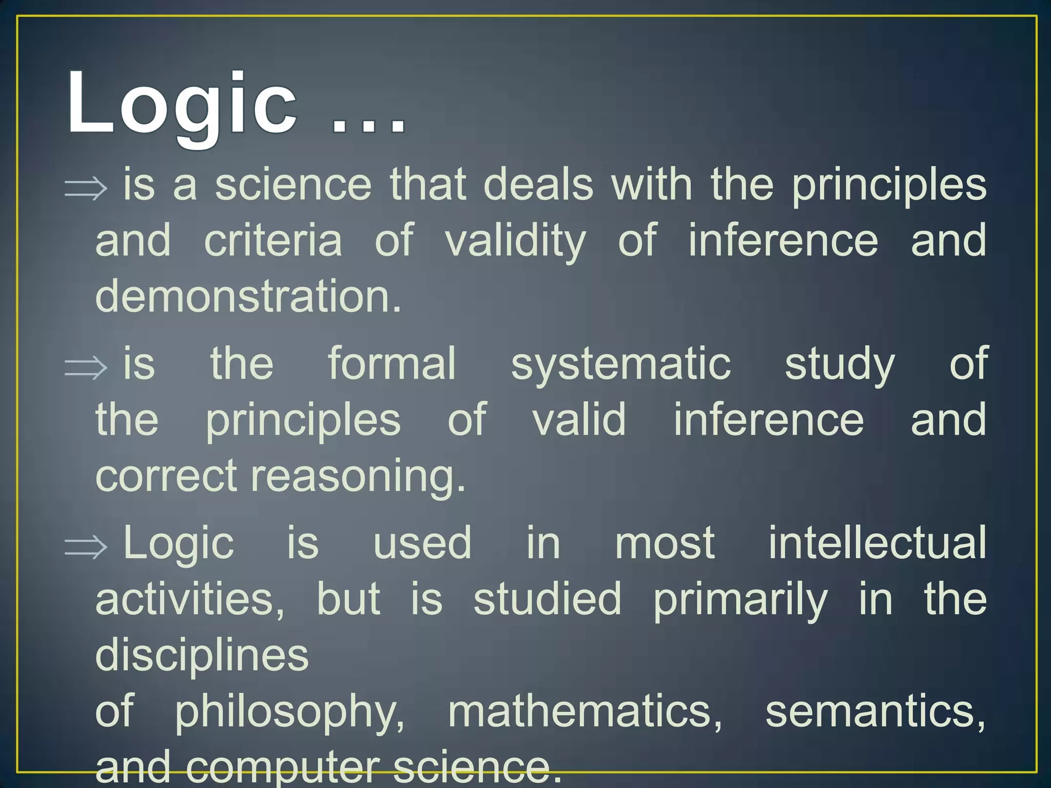 Logic and set theory pptx