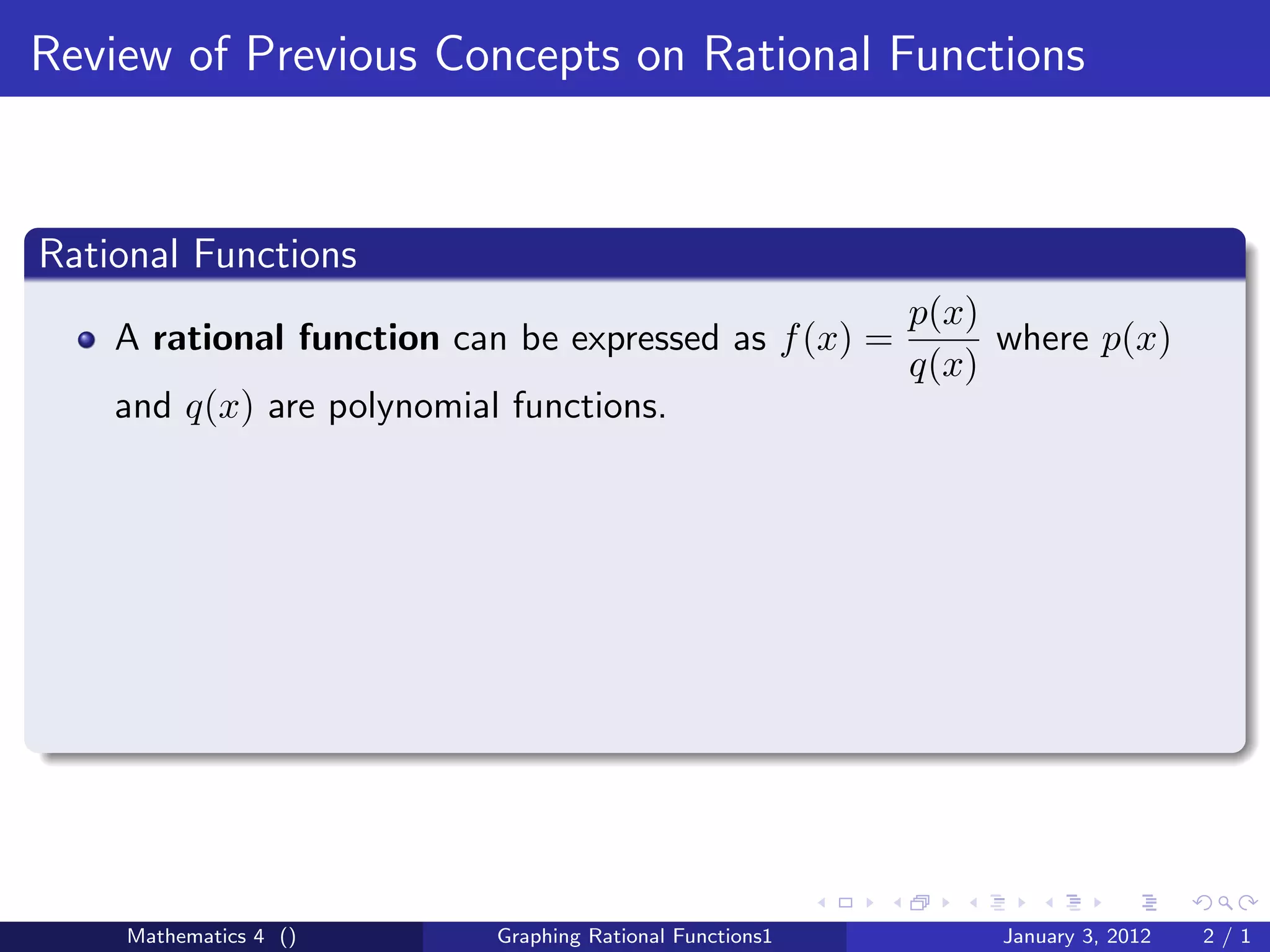 Rational Function Explained Math 4 graphing rational functions | PDF