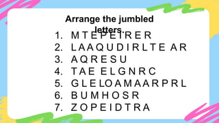Math 6 Rumbled Letter MATH 4_Q1_WEEK4.pptx.................... | PPTX